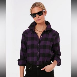 Tuckernuck check aubergine shacket small